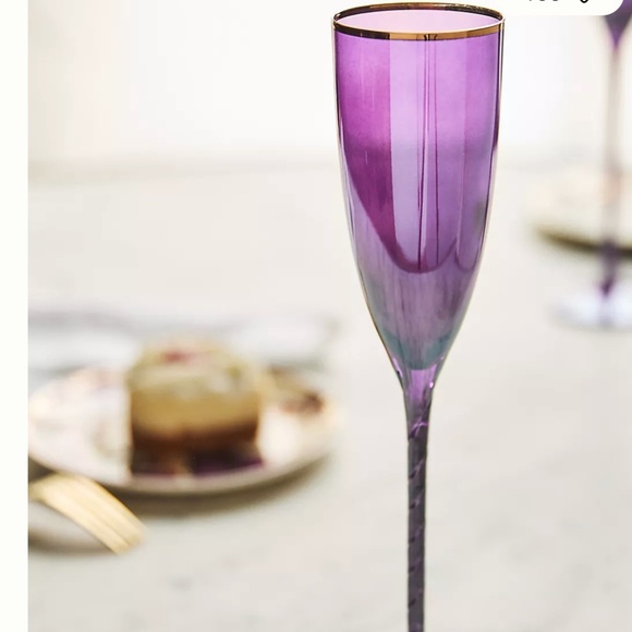 Anthropologie "Alta Flute glasses Set of 4" NWT - Picture 3 of 4